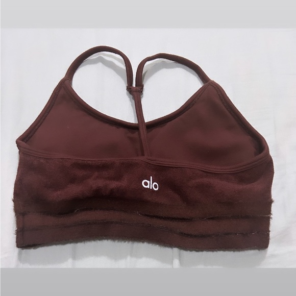 AloYoga Seamless Luxe Terry Cuddle Bra, Size S - Picture 6 of 7